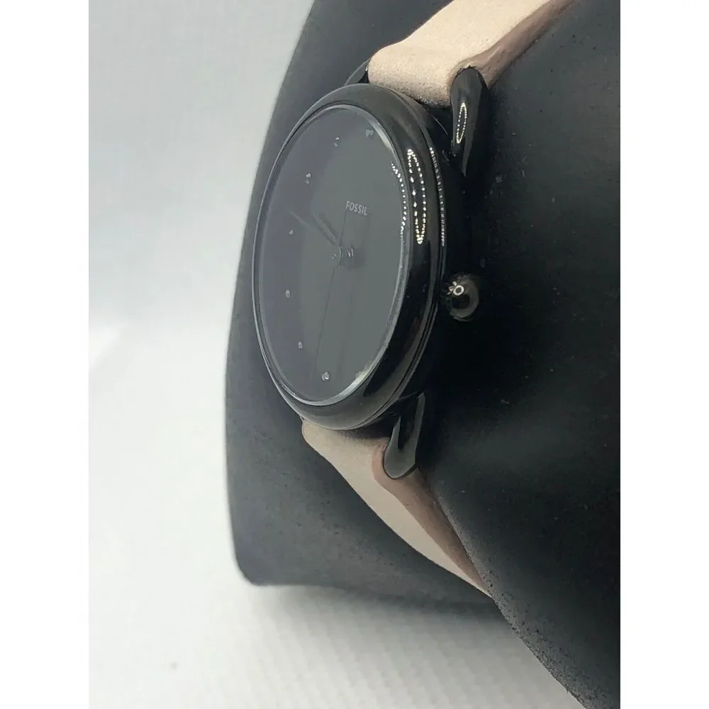 Fossil ES4489 Women's Leather Analog Black Dial Quartz Genuine Wrist Watch KS7